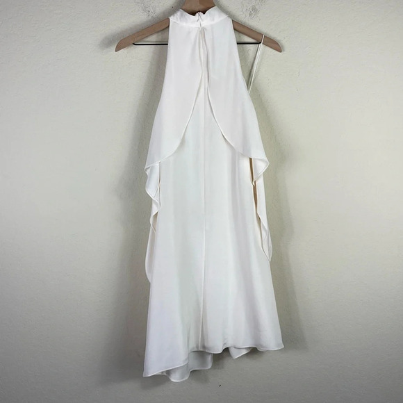 Kobi Halperin Janella Silk Cold Shoulder Ruffle Halter Cocktail Dress Size 6 - Picture 9 of 9